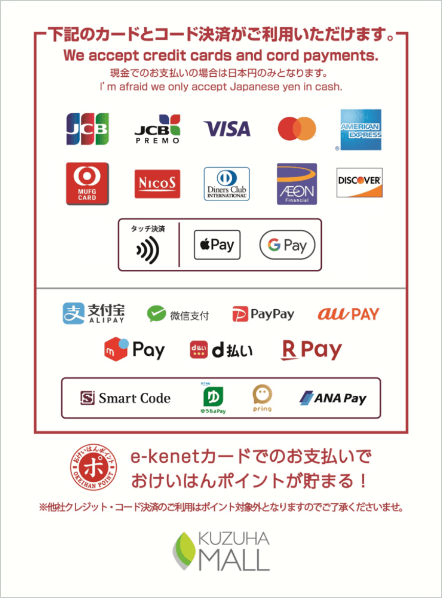 クレジット・コード決済のご案内