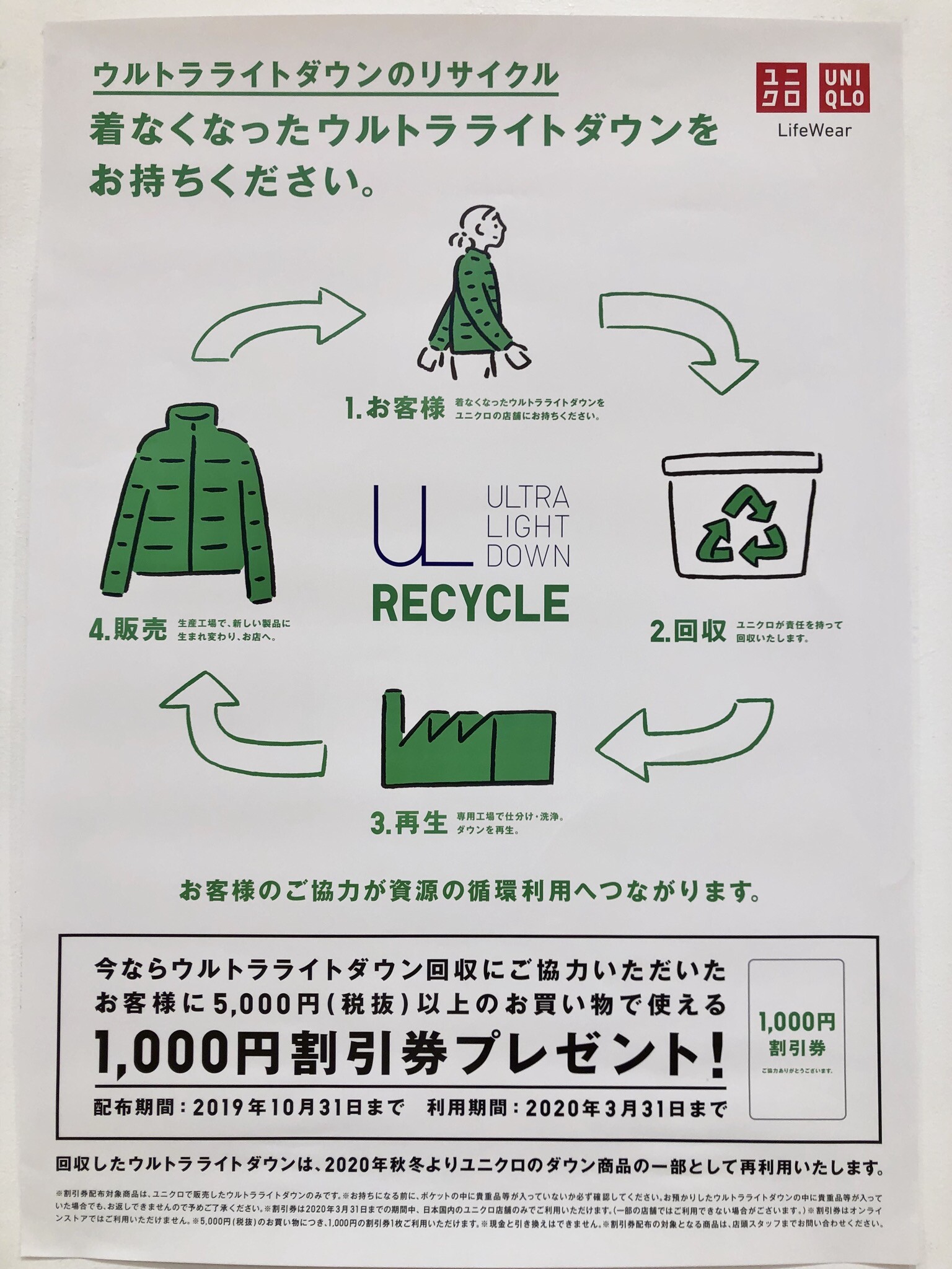ウルトラライトダウン リサイクルキャンペーン開催！