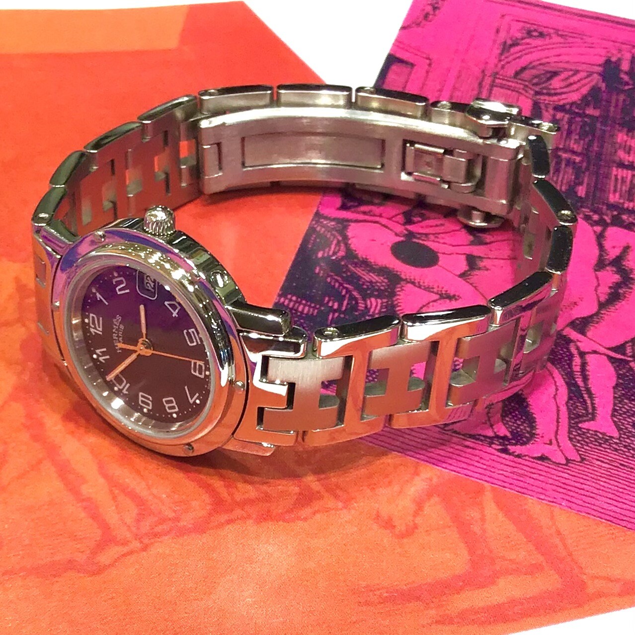 【HERMES vintages】ブルーダイヤル*クリッパー*