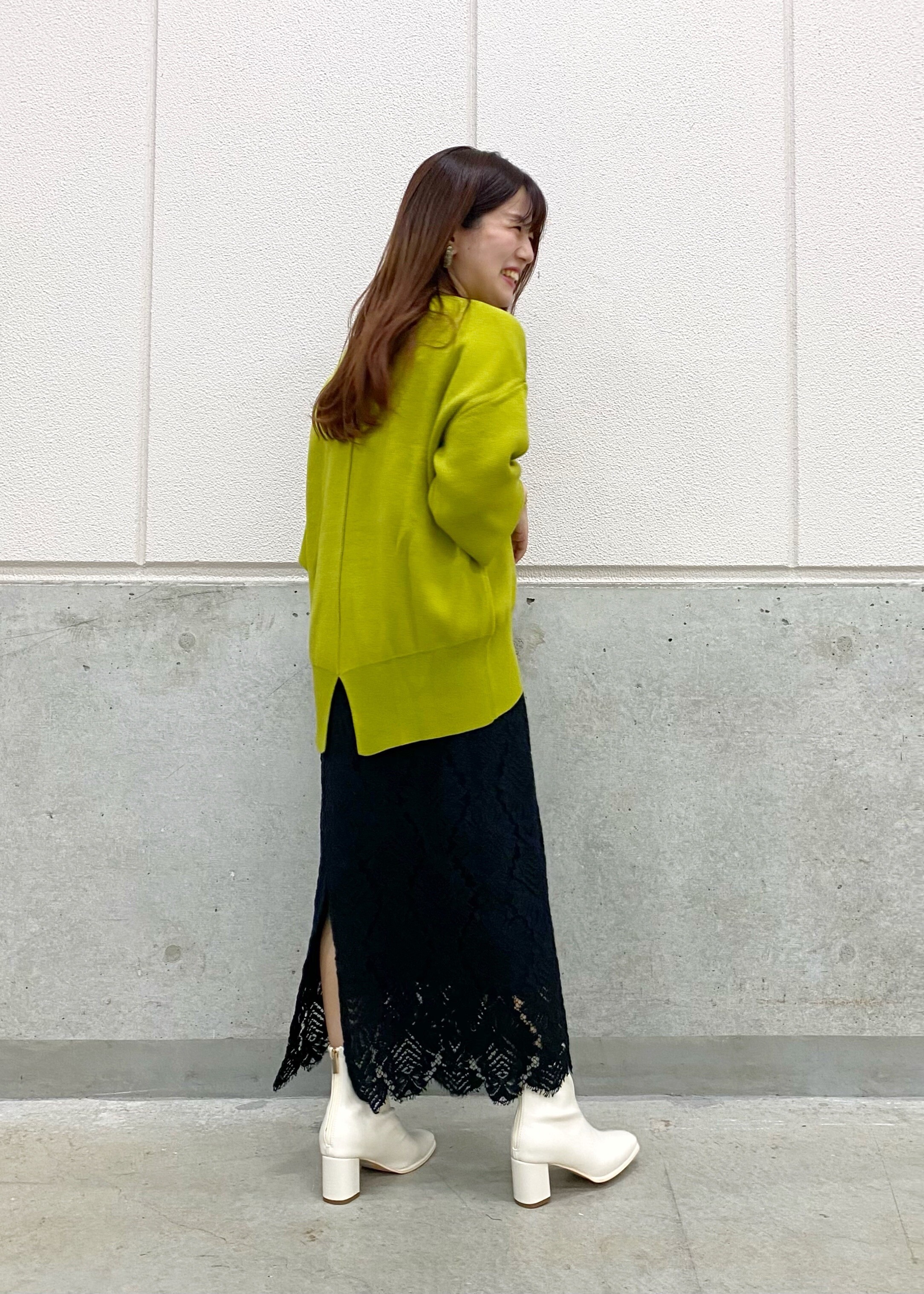 【ViS 身長別 バックスリットニットプルオーバー🧶】