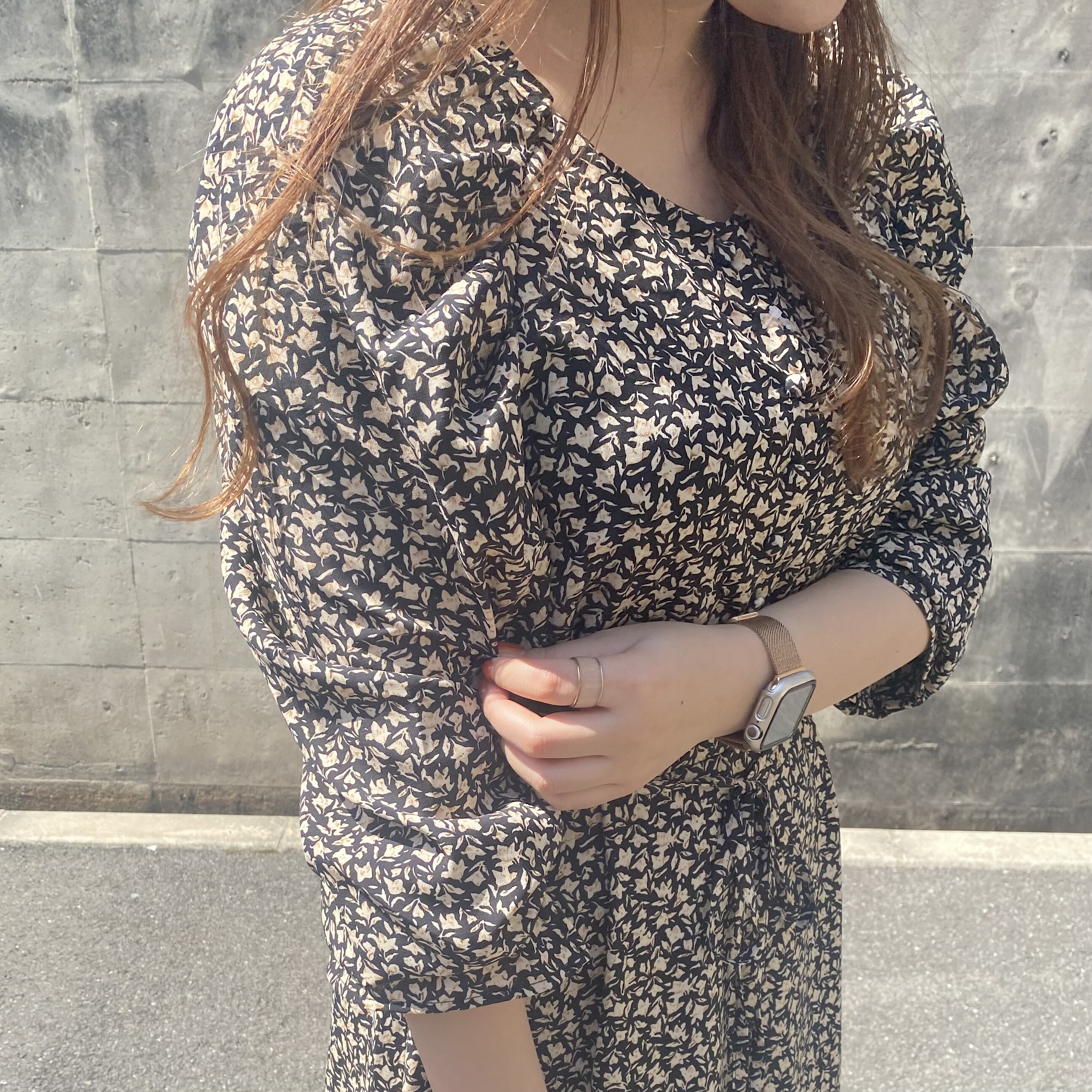 【VIS flour print one-piece🐚】