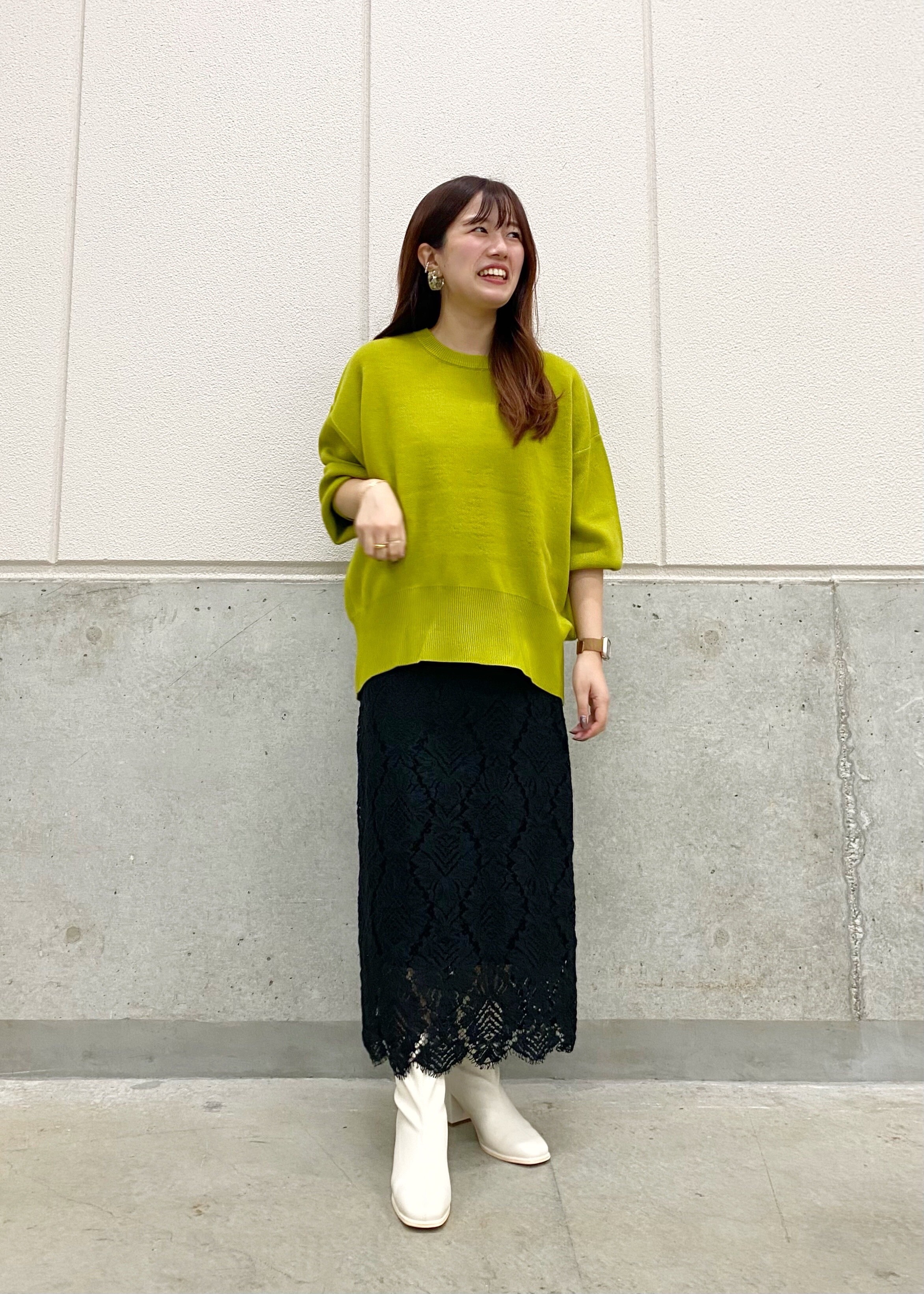 【ViS 身長別 バックスリットニットプルオーバー🧶】