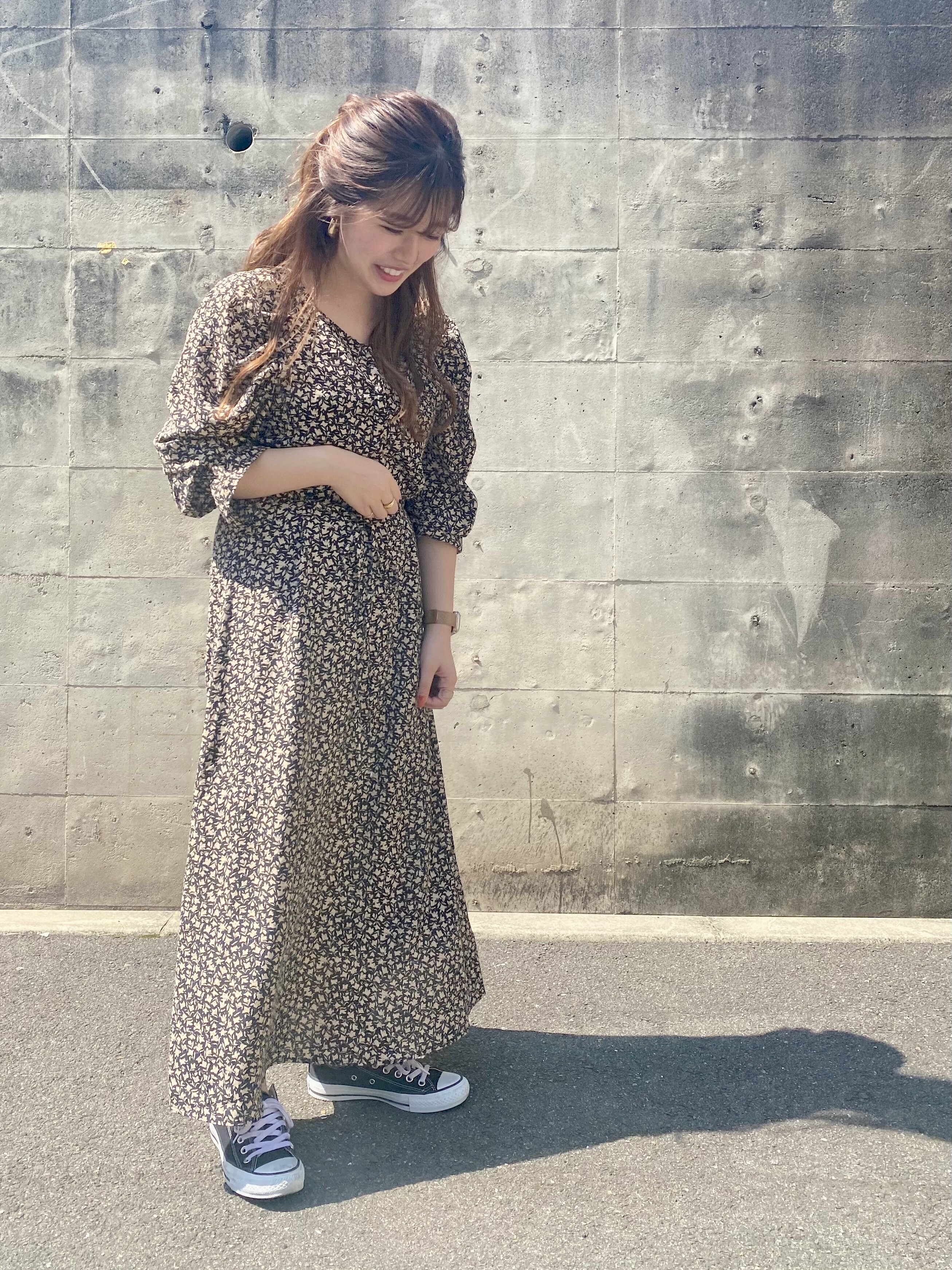 【VIS flour print one-piece🐚】