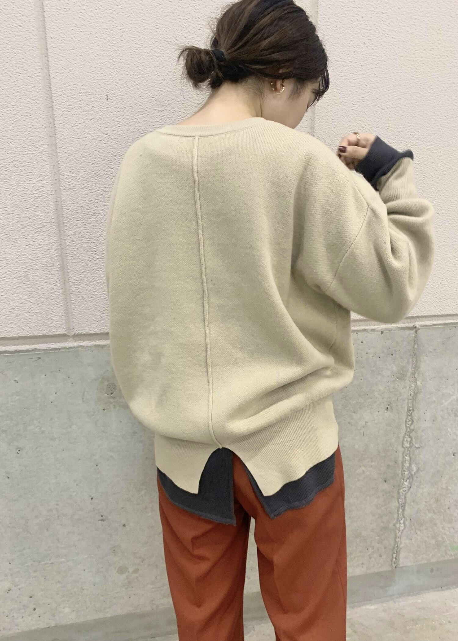 【ViS 身長別 バックスリットニットプルオーバー🧶】