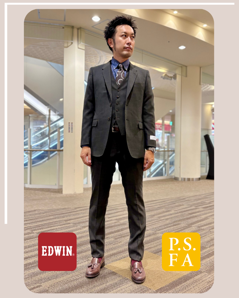【EDWIN×P.S.FA】デニムライク　ウールセットアップ