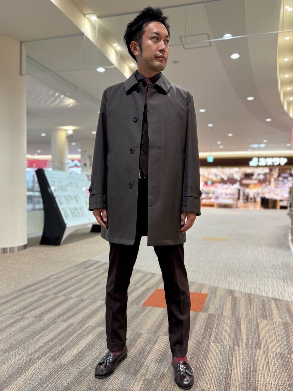 【メンズ新作】ステンカラーコー脱着ライナー付き