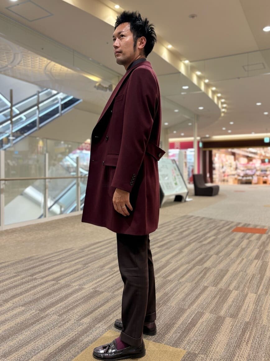 【ウール100%】ダブルブレスト・チェスターコート