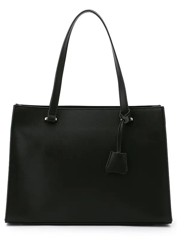 スクエアトートバッグ　ブラック