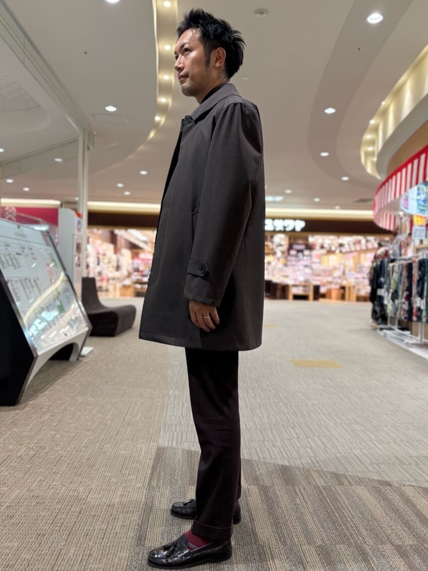 【メンズ新作】ステンカラーコー脱着ライナー付き