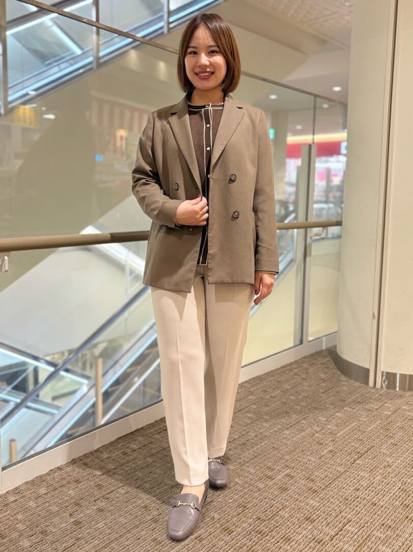 【レディス】パウダーツイル・ダブルジャケット&配色カーディガン