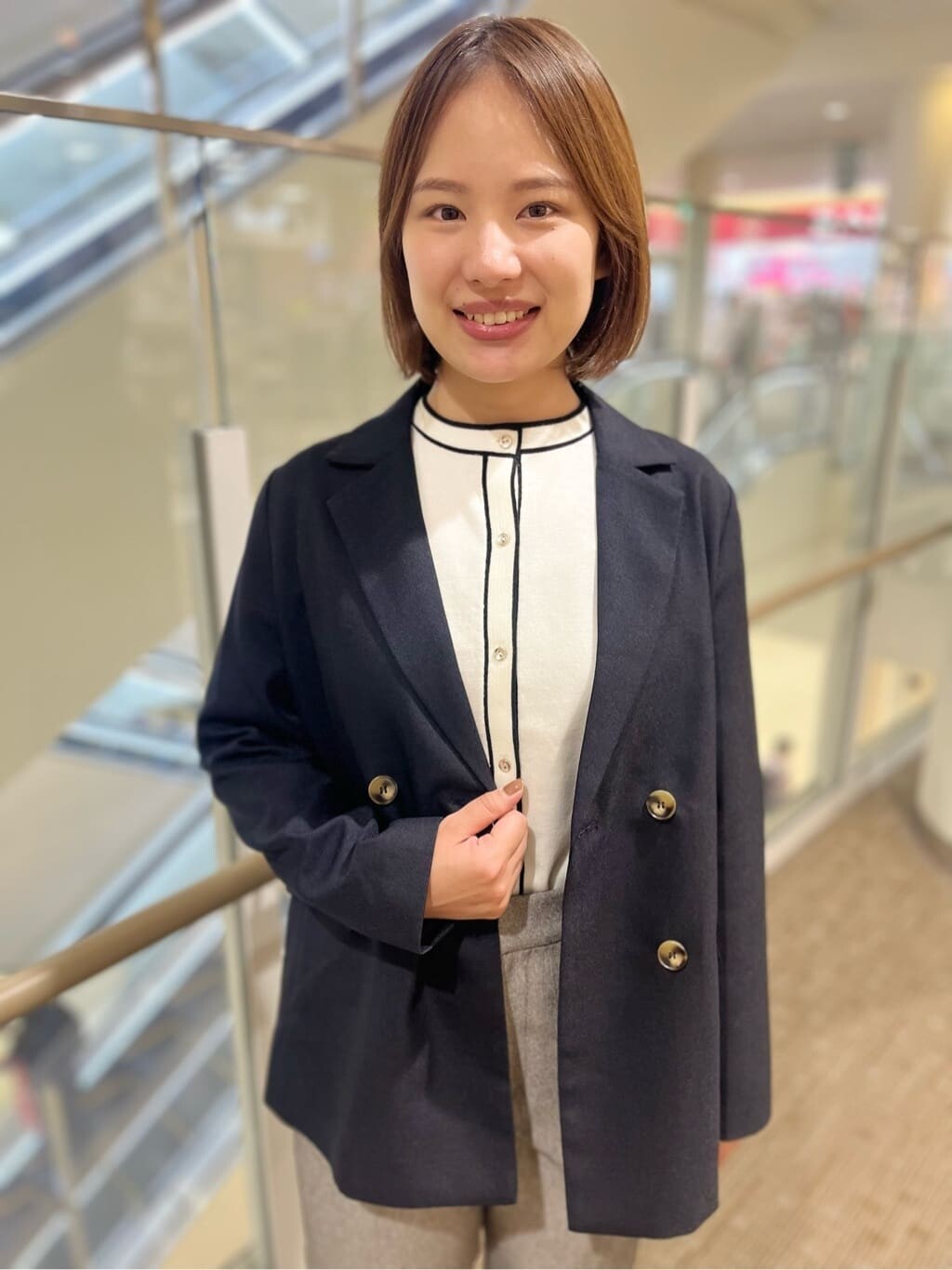 【レディス】ダブルジャケット&配色カーディガン