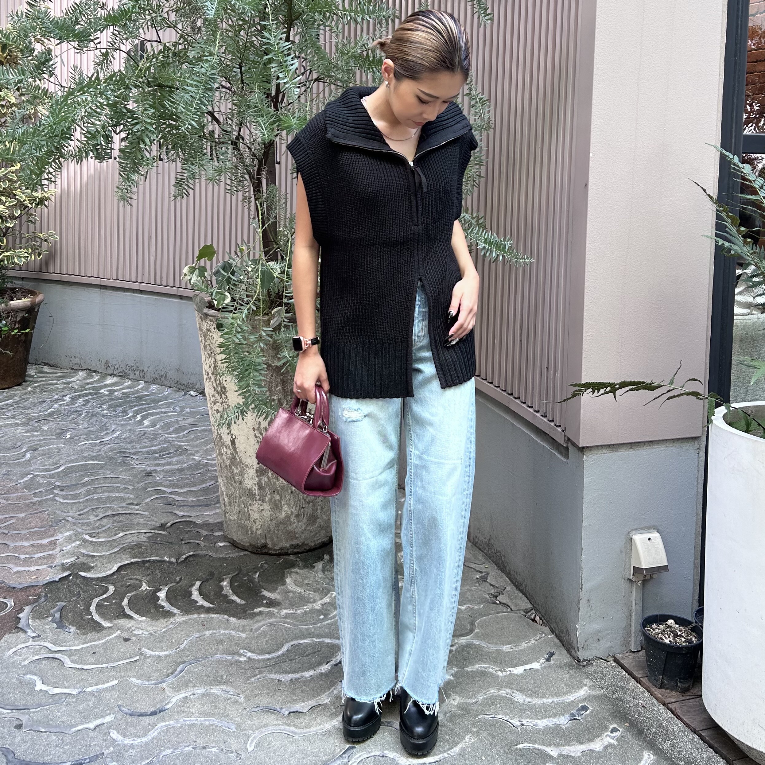 【AZUL DENIM】HIGH WAIST WIDE DENIM ーハイウエストワイドデニムー