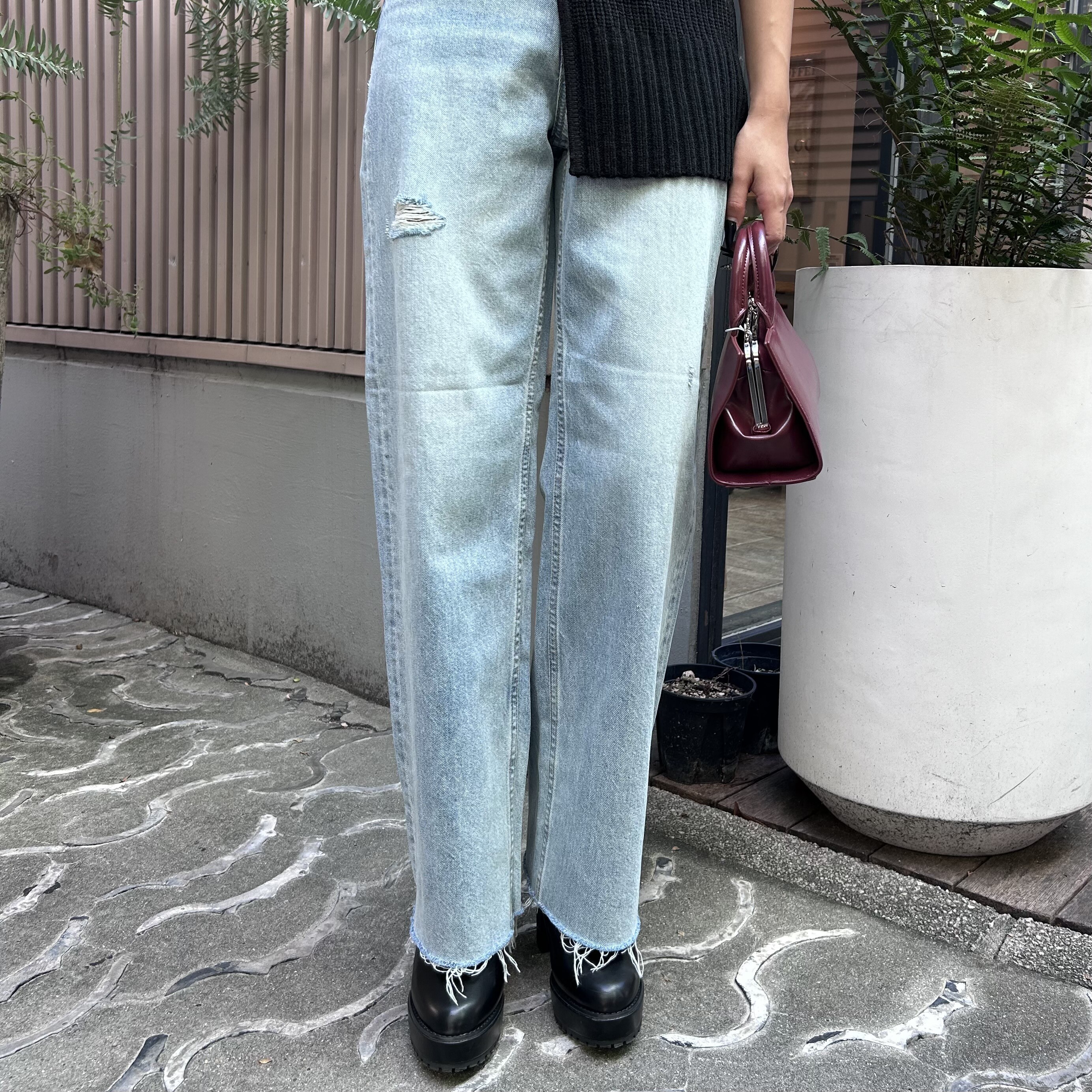 【AZUL DENIM】HIGH WAIST WIDE DENIM ーハイウエストワイドデニムー