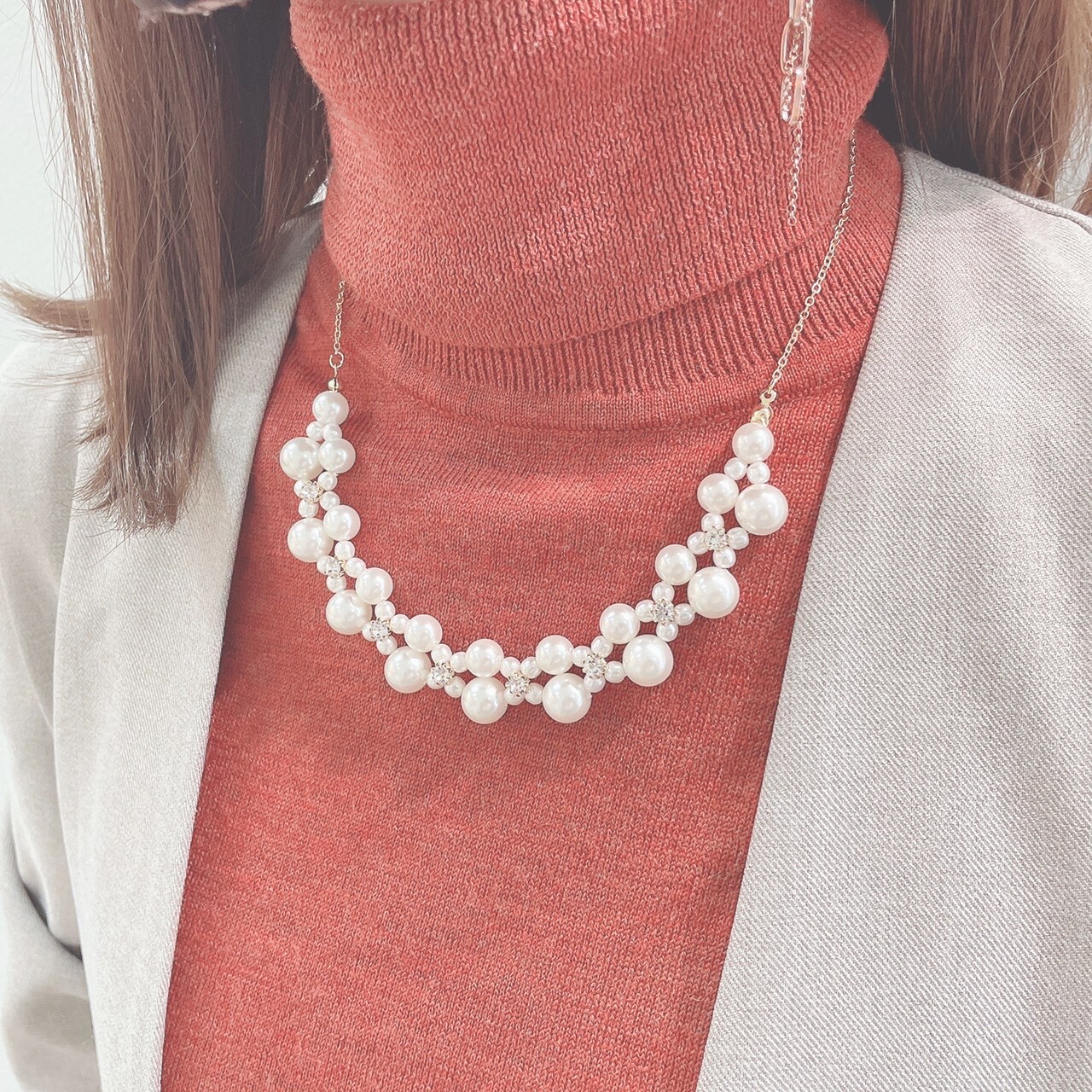 lace pearl necklace ♡