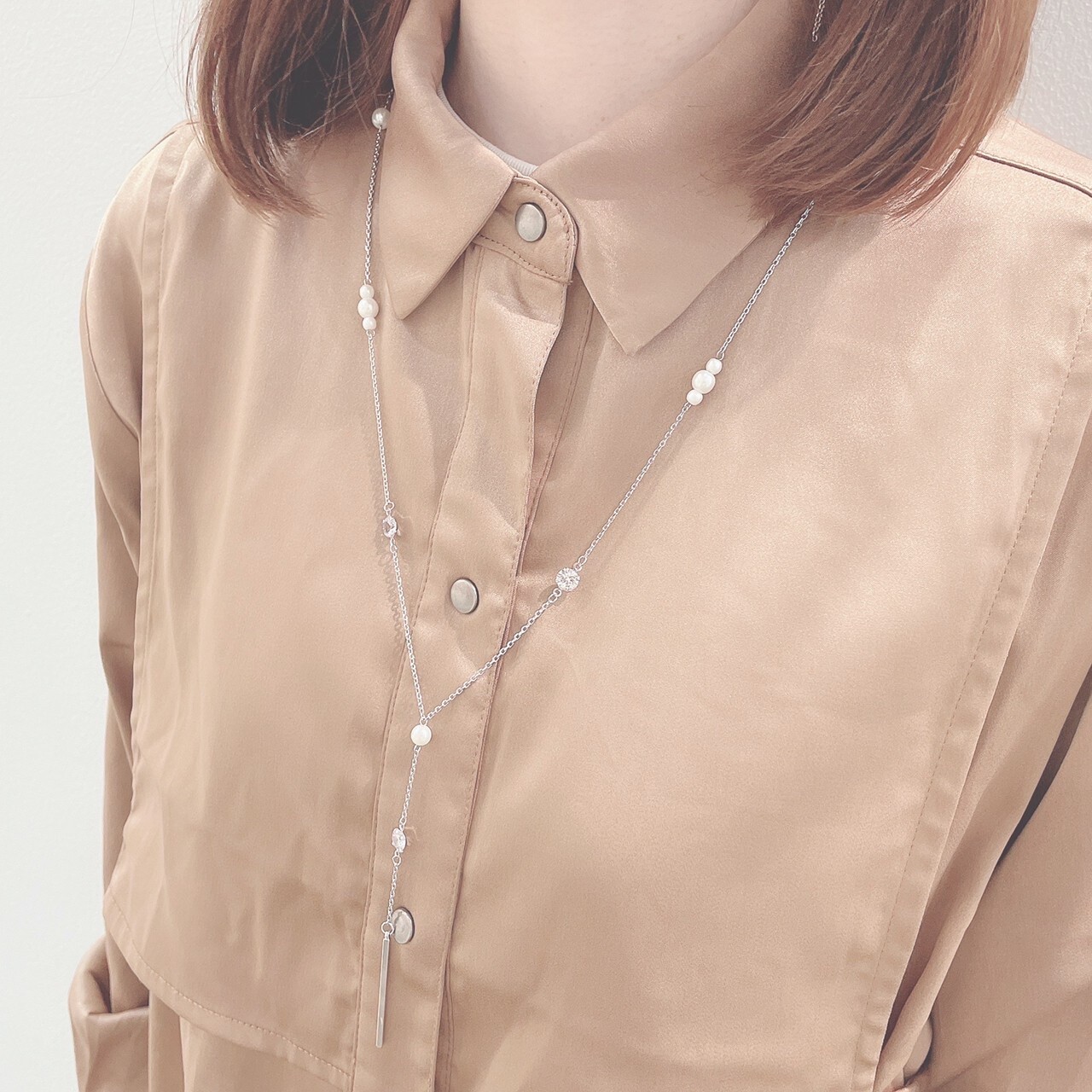 pearl cubic necklace💫🌟✨