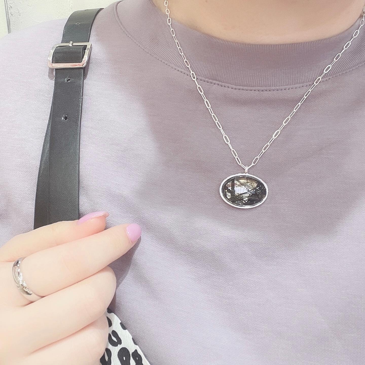Acryl parts necklace ☪︎ *.