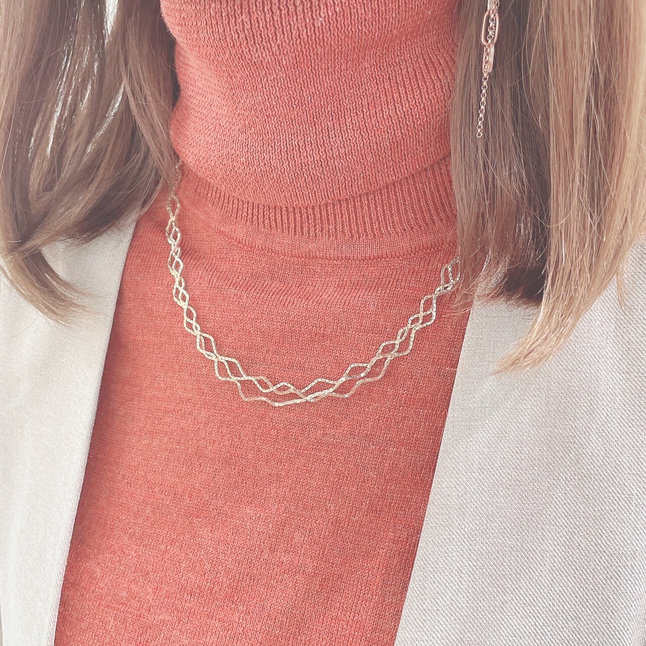 wave metalchain necklace🤩✴️
