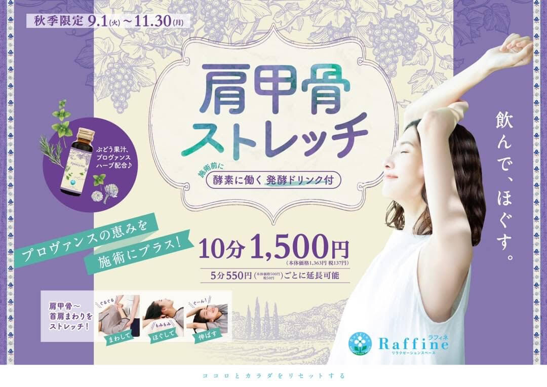 秋季限定キャンペーンコース【肩甲骨ストレッチ】