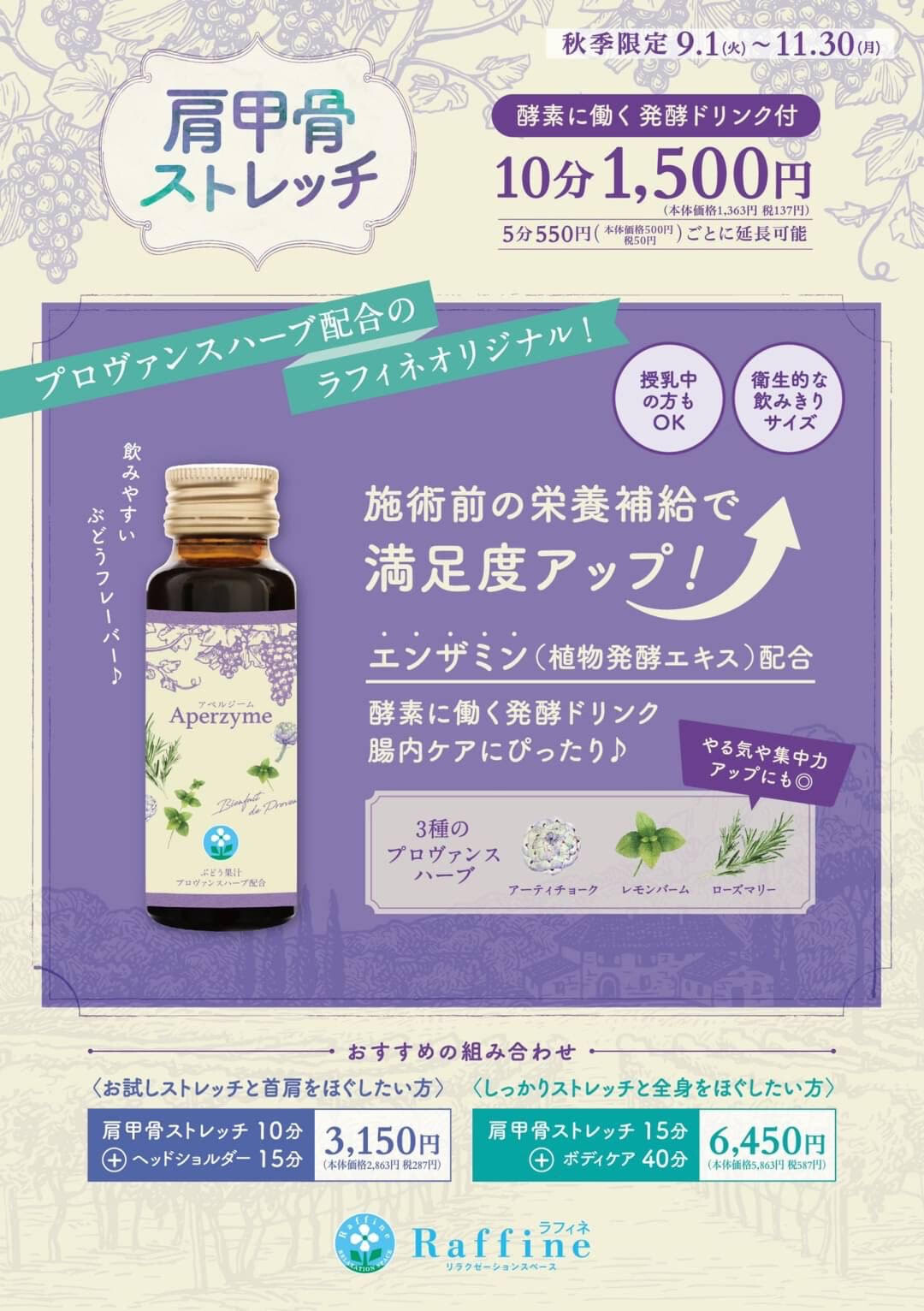 秋季限定キャンペーンコース【肩甲骨ストレッチ】
