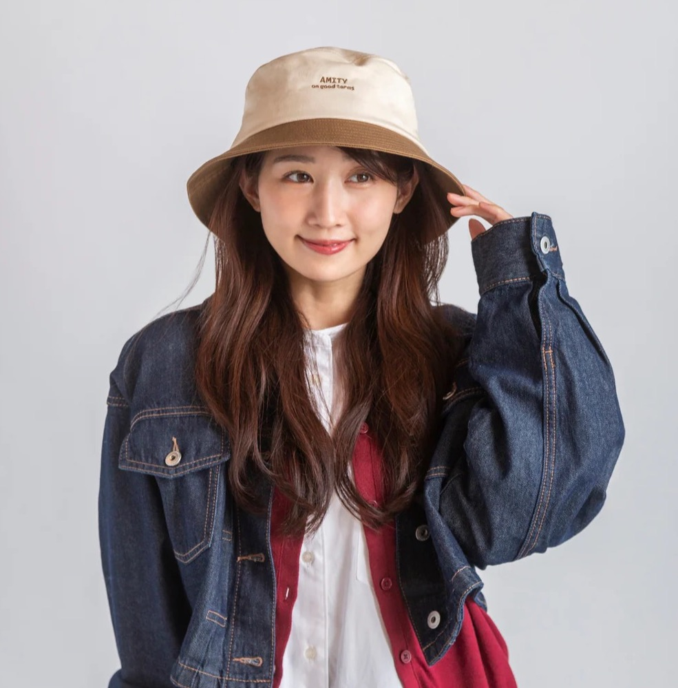 【AMITY刺繍バケットハット】