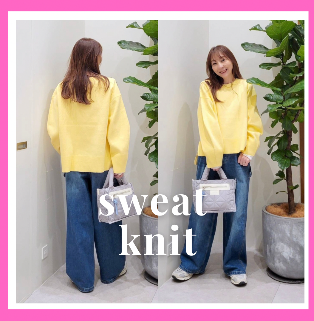 スウェットライクショートニット