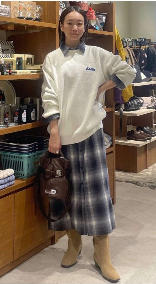 チェックシャツワンピース
