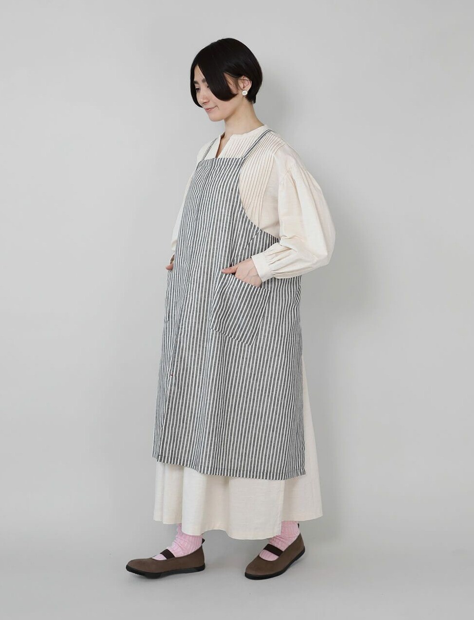 コットンリネンエプロン