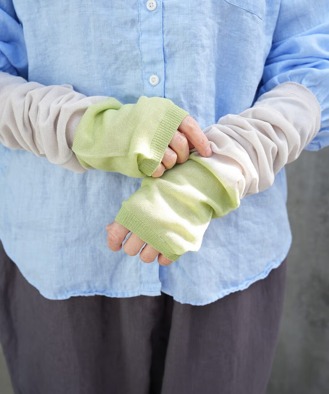 絹屋 内側シルクアームカバー さらさらコットン