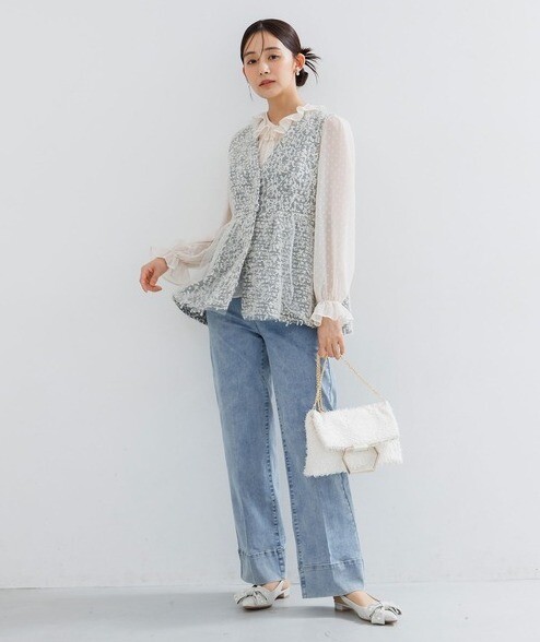 【troisiemechaco】ツイードジレ