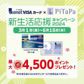 e-kenet Visaカード 新生活応援キャンペーン