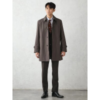 【メンズ新作】ステンカラーコー脱着ライナー付き