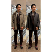 【撥水/防風】オールウェザーテックス　スタンドカラーコート