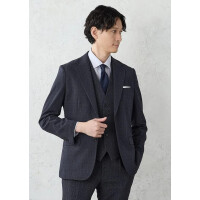 TRANS CONTINENTS【AVANT AIR】デニム調　セットアップジャケット　ブラック/グレー/ブラウン/ブルー