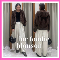 ファーフーディーブルゾン