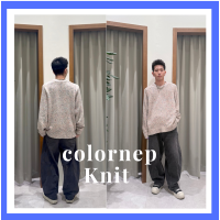 カラーネップニット