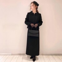 【田中みな実さん着用】ステンカラージャケット＆タイトロングワンピース