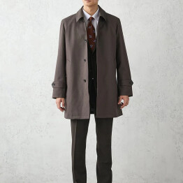 【メンズ新作】ステンカラーコー脱着ライナー付き