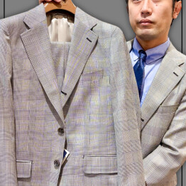 【REDA別注/Super110'S】段返り3釦スーツ・チェック