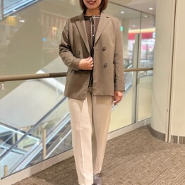 【レディス】パウダーツイル・ダブルジャケット＆配色カーディガン