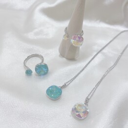 Stone Necklace & Ring 💎*+。