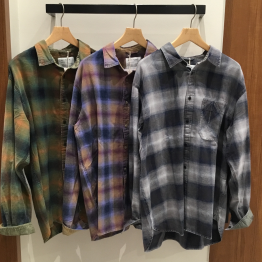 インディゴソフトチェックシャツ✨