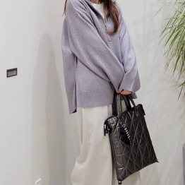 裏起毛ワイドイージーパンツ  