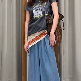 サマーデニムワイドＰＴ 
