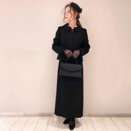 【田中みな実さん着用】ステンカラージャケット＆タイトロングワンピース