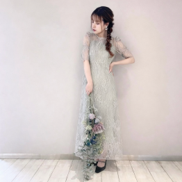 【kaene】スパンコールアネモネドレス