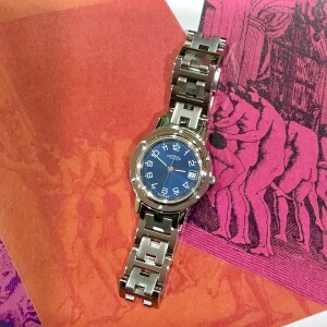 【HERMES vintages】ブルーダイヤル＊クリッパー＊