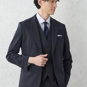 TRANS CONTINENTS【AVANT AIR】デニム調　セットアップジャケット　ブラック/グレー/ブラウン/ブルー