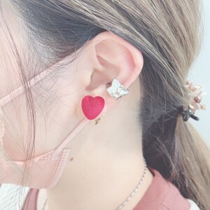 velour heart pierce ♡*+。