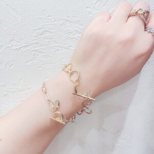 Clear × Metal Bracelet