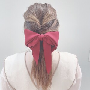 asymmetry ribbon barrette 🎀💕